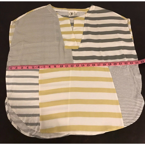 Anthropologie One September Madrigal Mixed Media Stripe Blouse - Picture 4 of 11